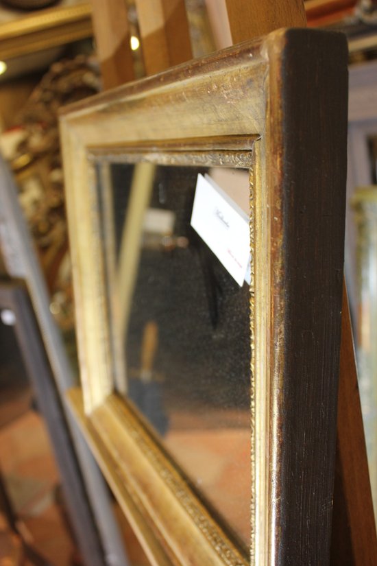 specchietto modanatura Luigi Filippo, foglia oro e mercurio 36 x 42