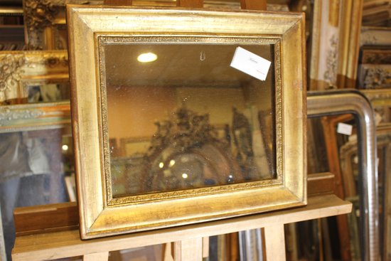 specchietto modanatura Luigi Filippo, foglia oro e mercurio 36 x 42
