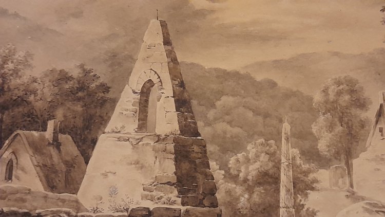 Die Ruinen der Kirche von Pourville von Régnier