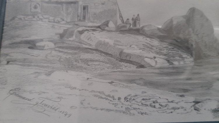 Rare gouache drawing by Edouard TRAVIES 1809-1865