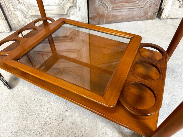 Table roulante vintage dans le goût de cesare lacca 