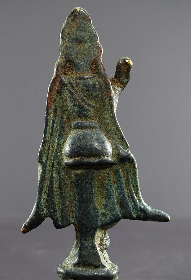 Chine, Fin Dynastie Yuan, Déb. Dynastie Ming, XIVème-XVème Siècle, Statue De Kwan Yin En Bronze.
