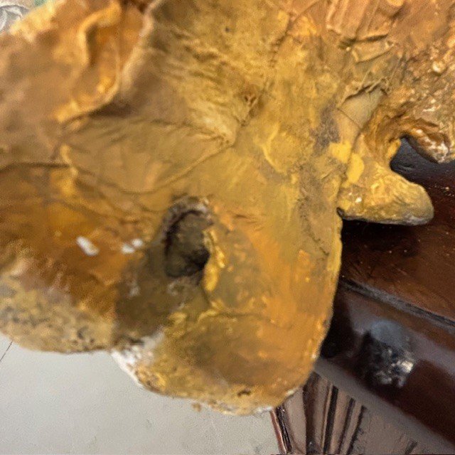Candélabre ancien - Bougeoir doré d'époque Louis XVI vers 1770. H 104