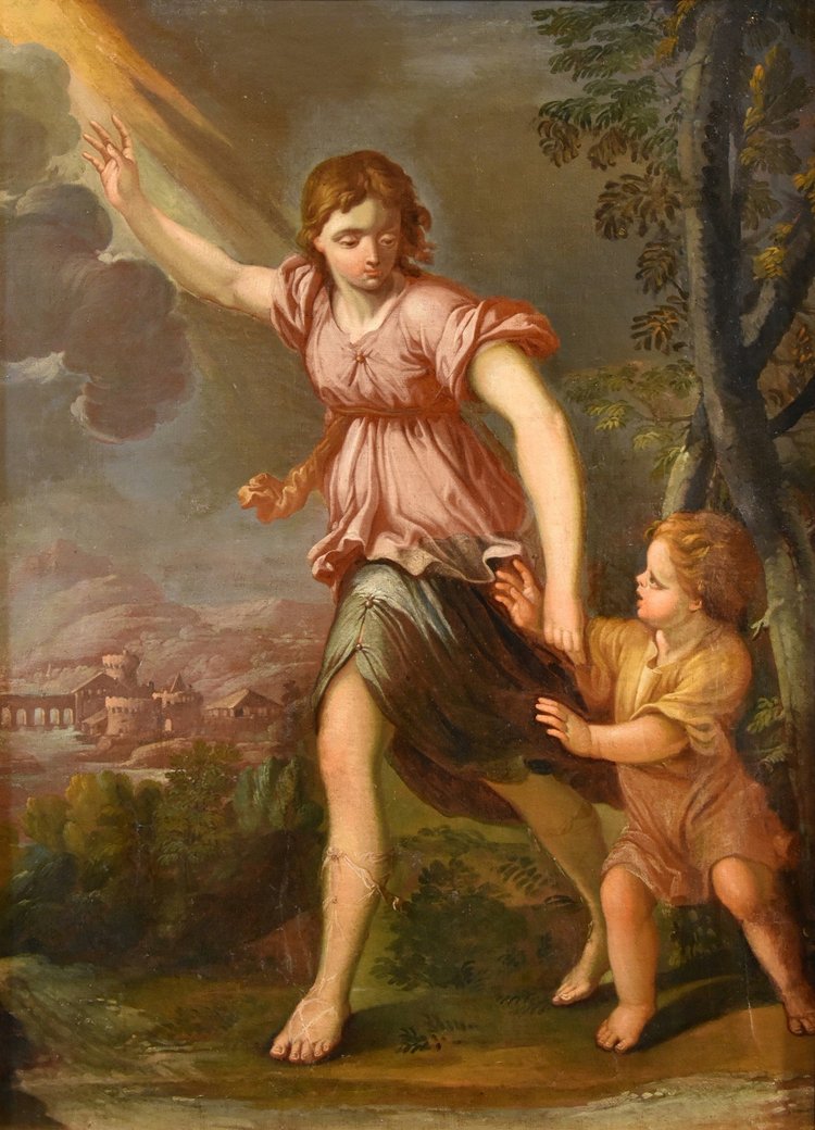 Der Schutzengel, Ciro Ferri (Rom, 1634 - Rom, 1689) Follower Von