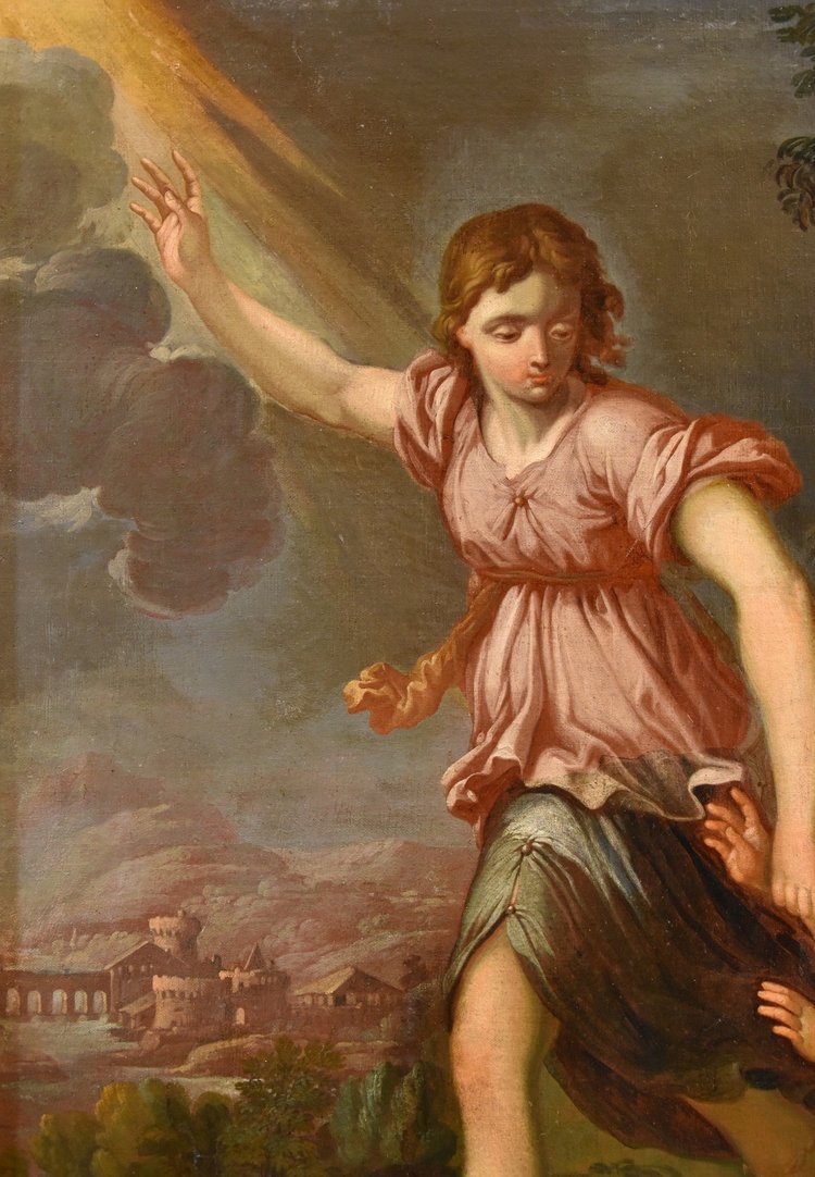 Der Schutzengel, Ciro Ferri (Rom, 1634 - Rom, 1689) Follower Von