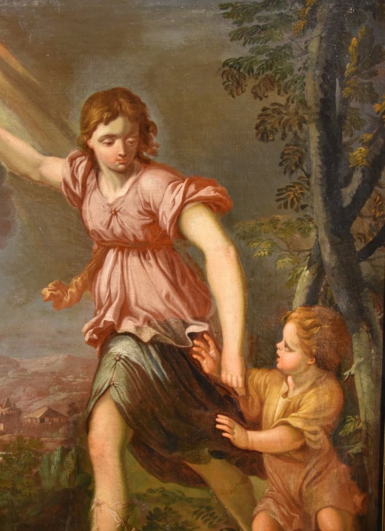 Der Schutzengel, Ciro Ferri (Rom, 1634 - Rom, 1689) Follower Von