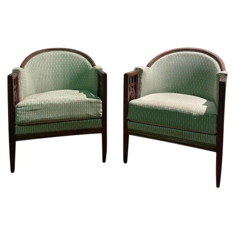 Pair of Art Deco armchairs by Paul Follot