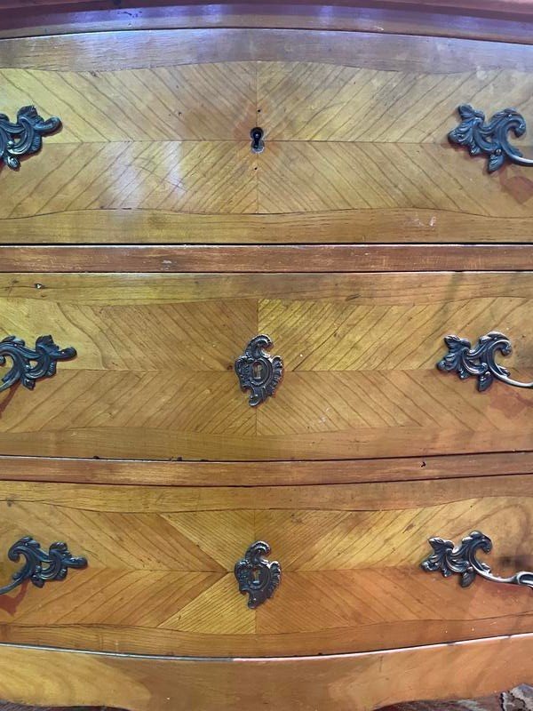 Commode style Louis XV-Transition en merisier 