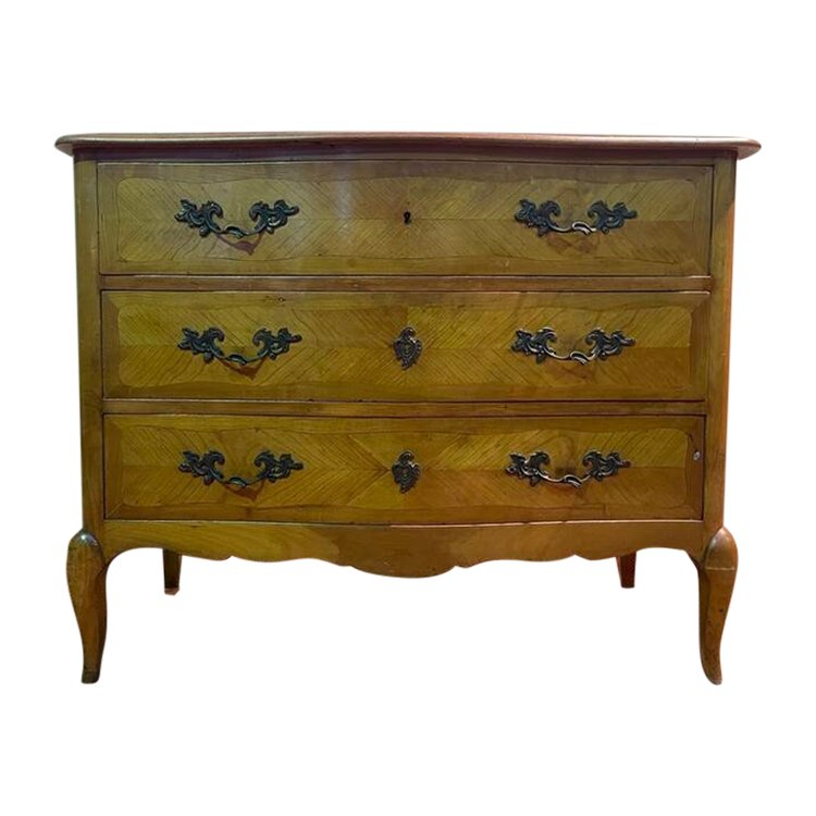 Commode style Louis XV-Transition en merisier 