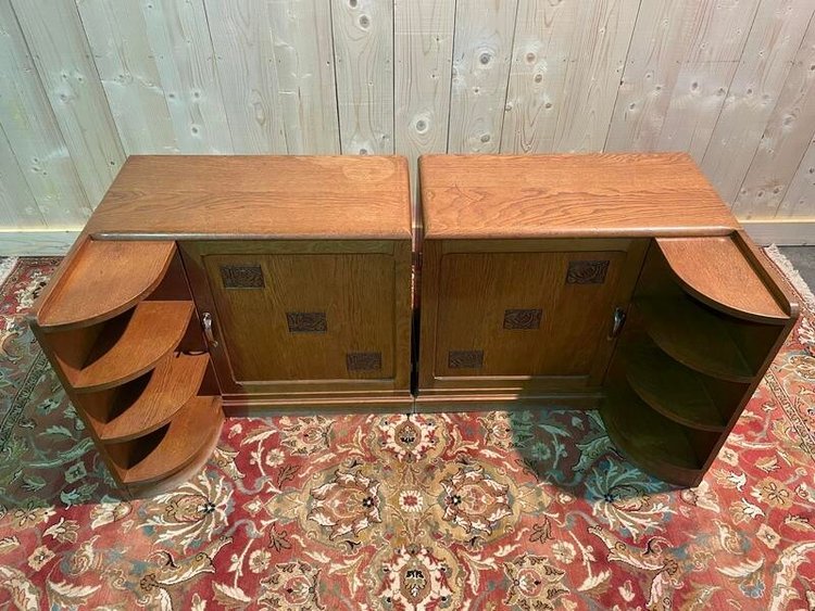 Paire de tables de chevets époque Art Déco
