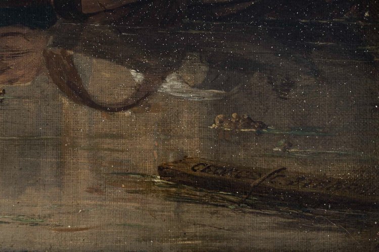 Georges Clarkson Stanfield Vue du Lac Majeur huile sur toile vers 1865-1870