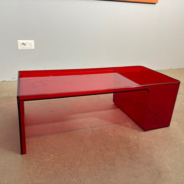 Kartell 1980 "Usame "design Patricia Urquiola table basse.  Mes 85 x 41 . h 28