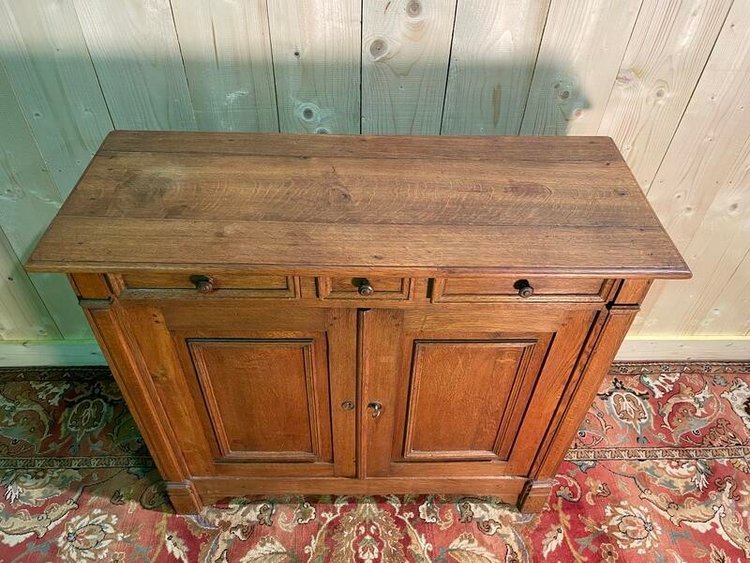 Credenza Luigi Filippo in massello di rovere