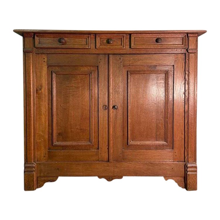 Credenza Luigi Filippo in massello di rovere