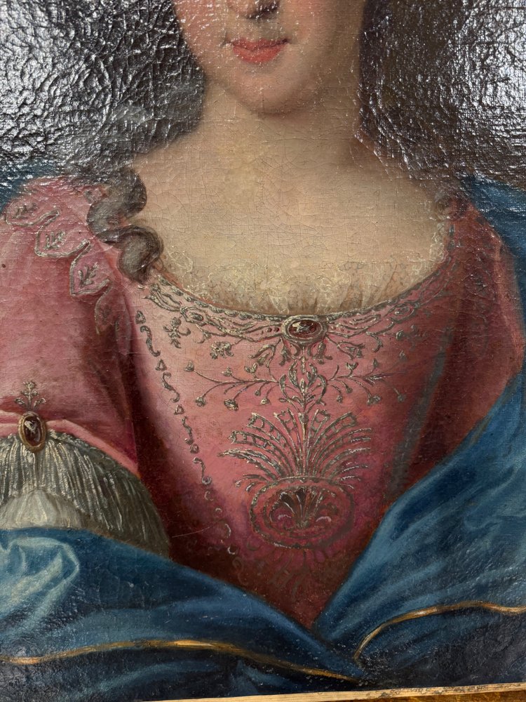 Gemälde Porträt Elegante 18. Jahrhundert HST