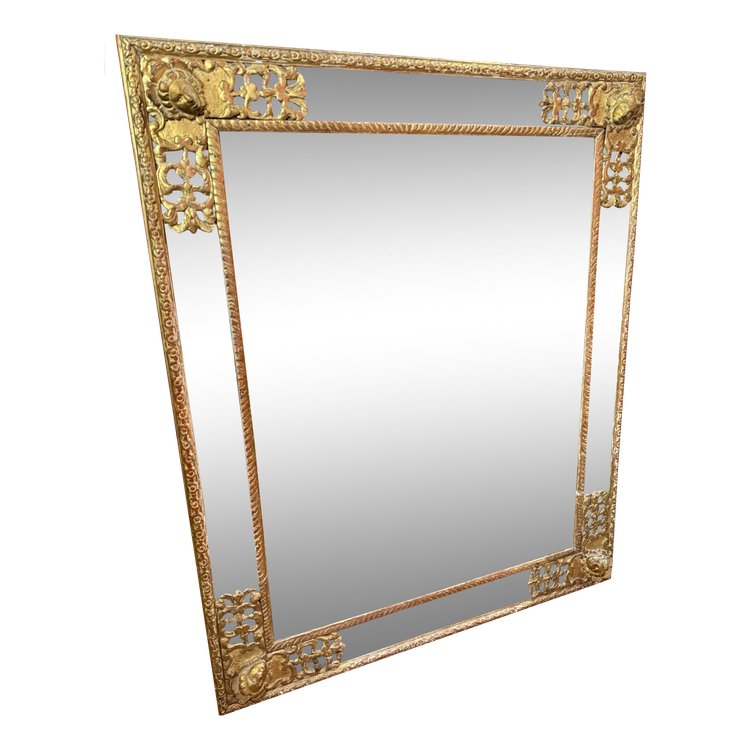 SPECCHIO REGENCE in legno dorato del XVIII secolo CON PARECLASSI