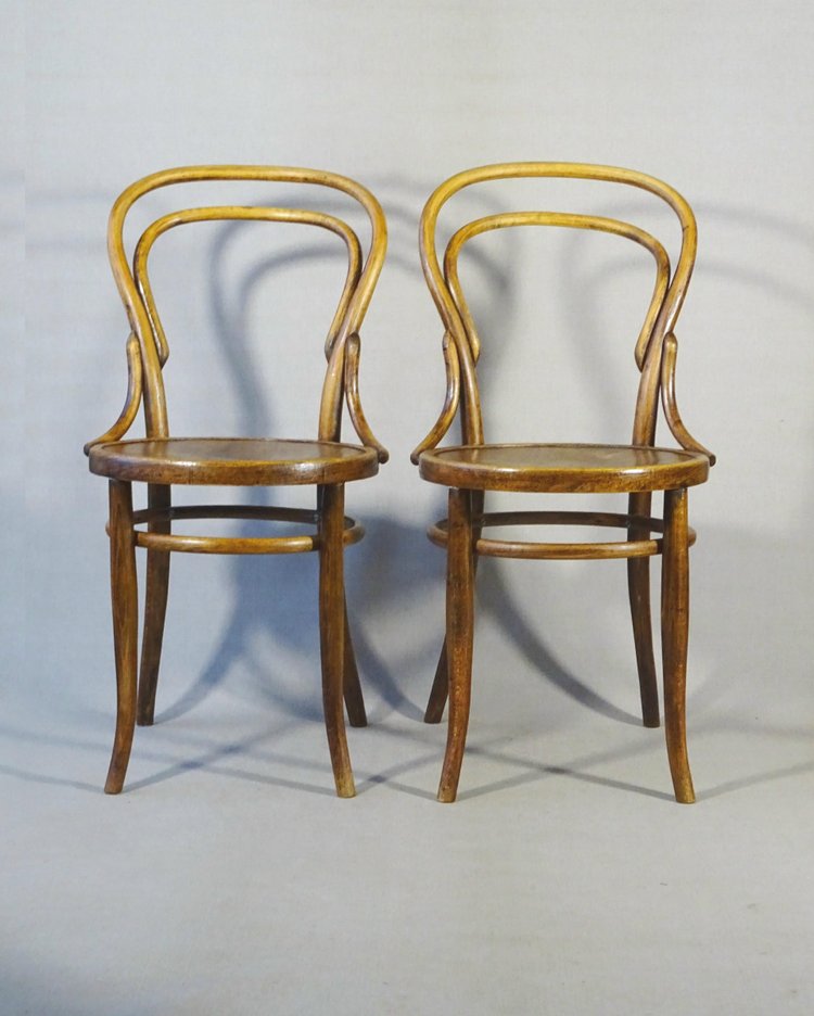 2 Bistro chairs N°14 by FUCHS & FREUD- Bielitz-Austria circa 1890, Thonet no.