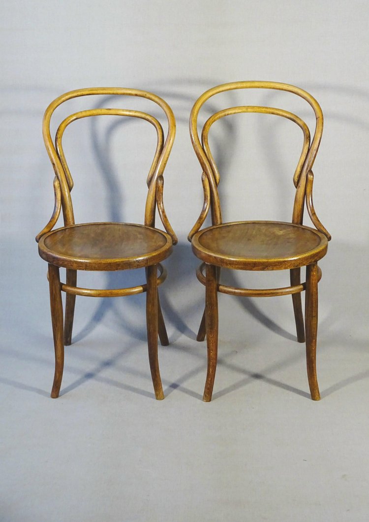 2 Bistro chairs N°14 by FUCHS & FREUD- Bielitz-Austria circa 1890, Thonet no.