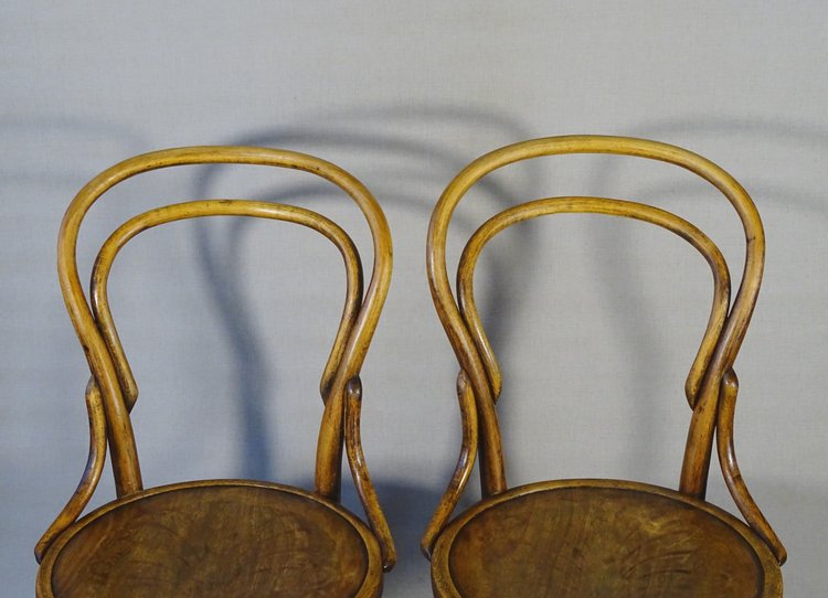 2 Bistro chairs N°14 by FUCHS & FREUD- Bielitz-Austria circa 1890, Thonet no.
