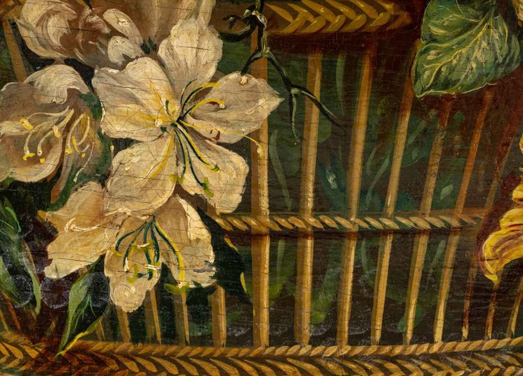 Blumenstrauß auf einem Steingebälk Öl auf Leinwand um 1880-1890