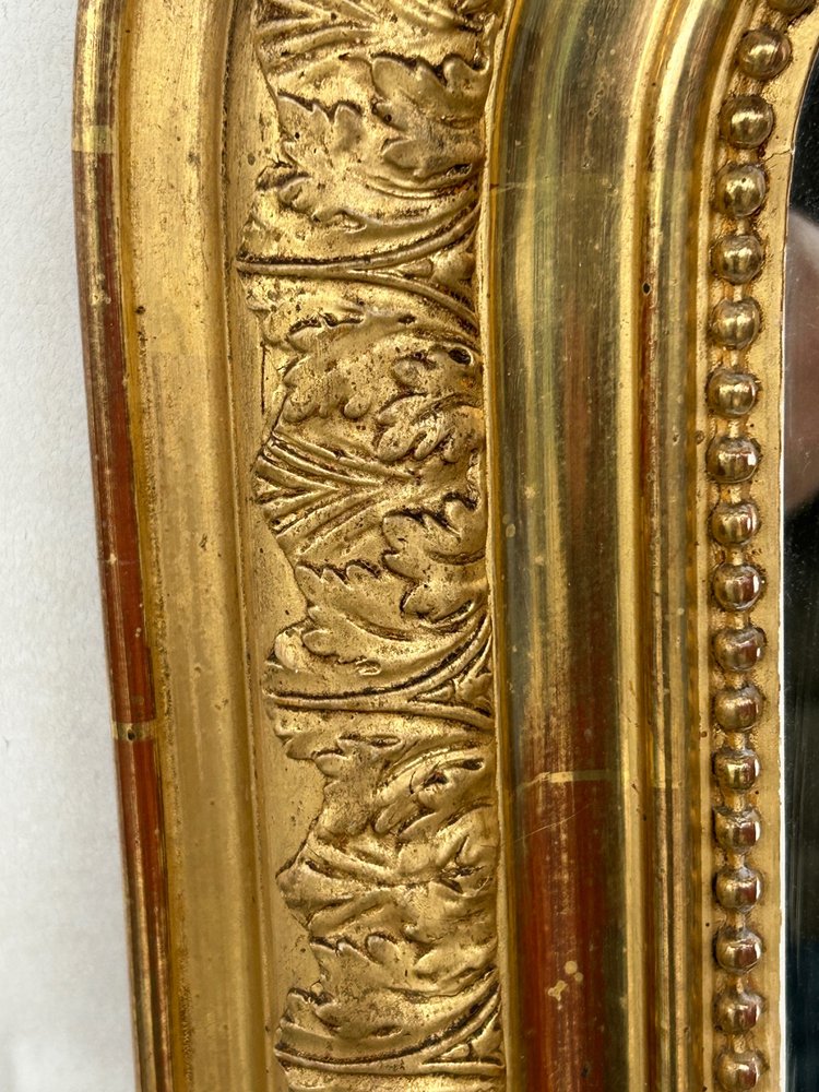 Miroir Louis Phillipe Bois Et Stuc Doré Late 19th century H 138 X L 95 Cm