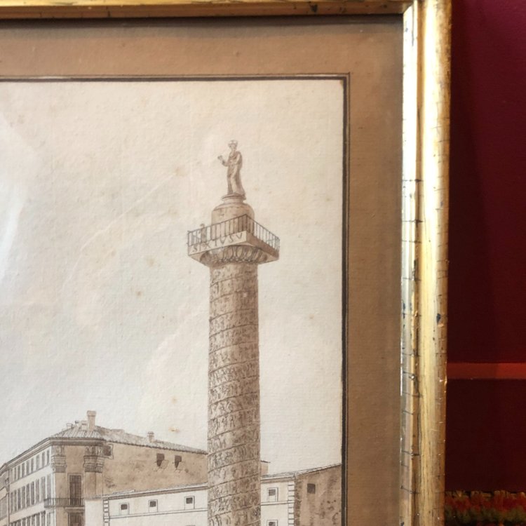 Trajan column, first half of the 19th century