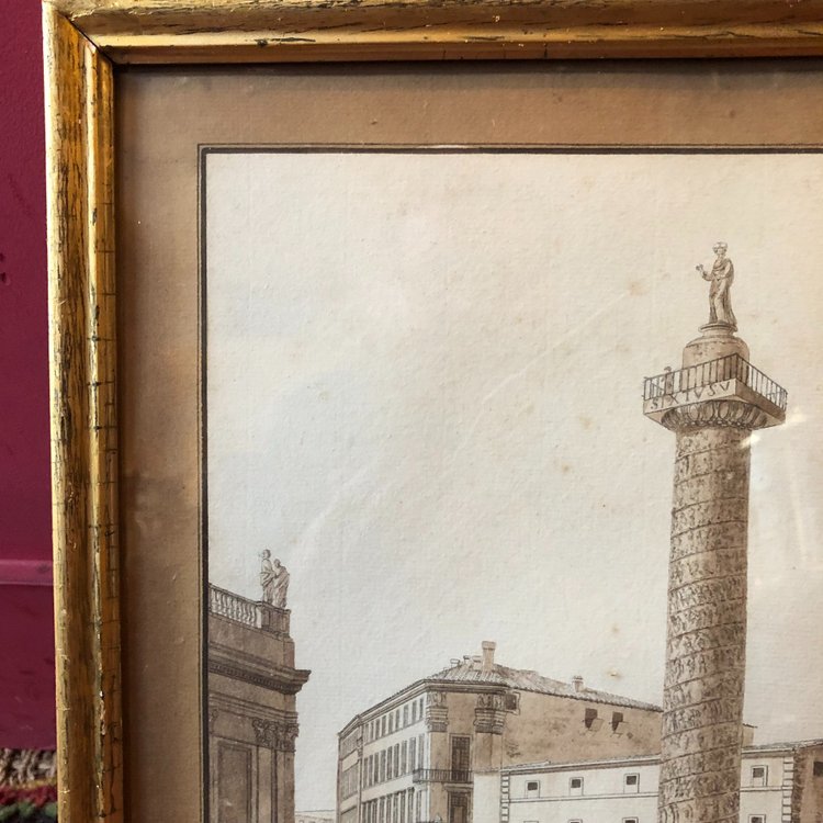 Trajan column, first half of the 19th century