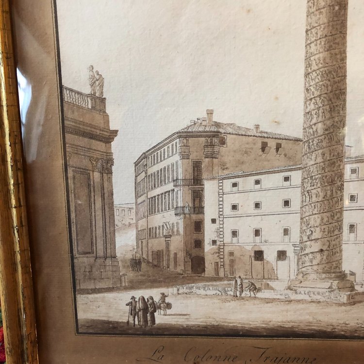Trajan column, first half of the 19th century
