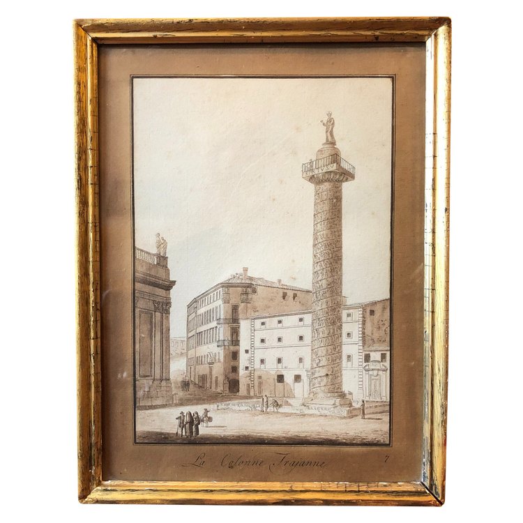 Trajan column, first half of the 19th century
