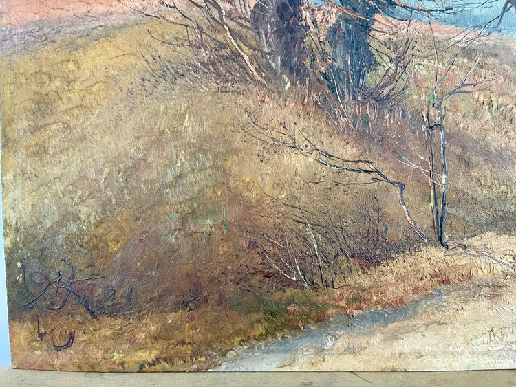 Gemälde Deutsche Landschaft Weimar von Johannes Köhler - Öl auf Leinwand (50cm x 35cm)
