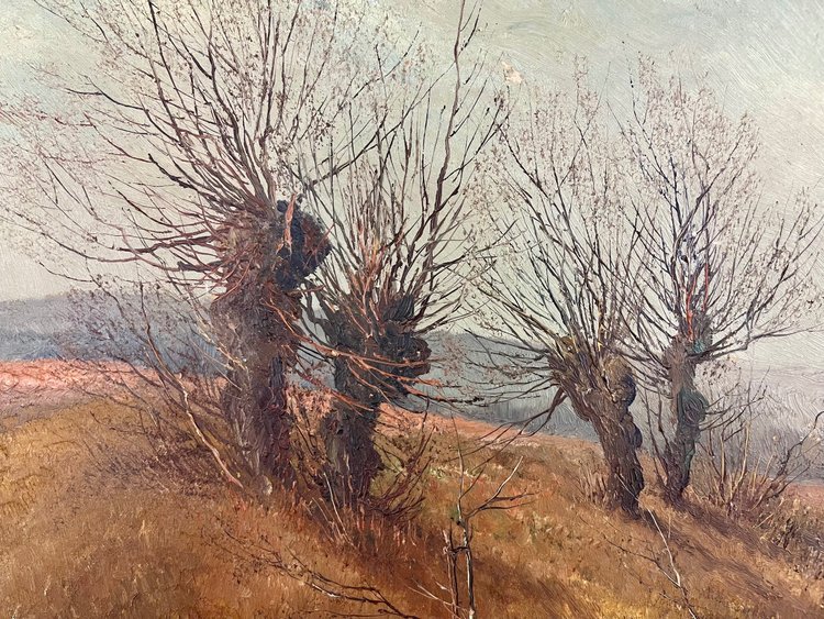 Gemälde Deutsche Landschaft Weimar von Johannes Köhler - Öl auf Leinwand (50cm x 35cm)