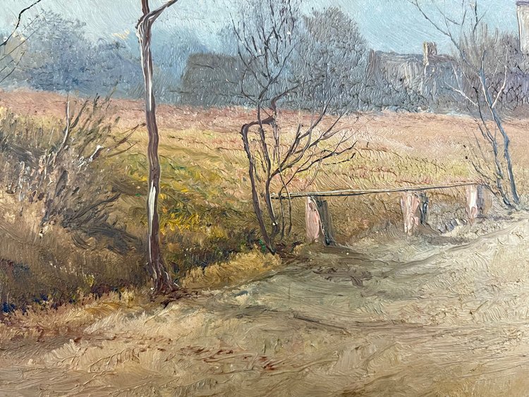 Gemälde Deutsche Landschaft Weimar von Johannes Köhler - Öl auf Leinwand (50cm x 35cm)