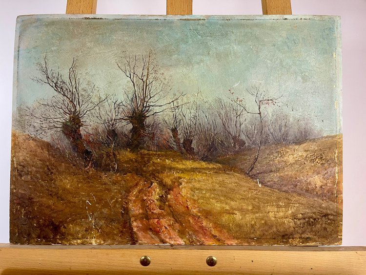 Herbstliche Ansicht von Weimar von Johannes Köhler - Öl auf Leinwand (50cm x 35cm)
