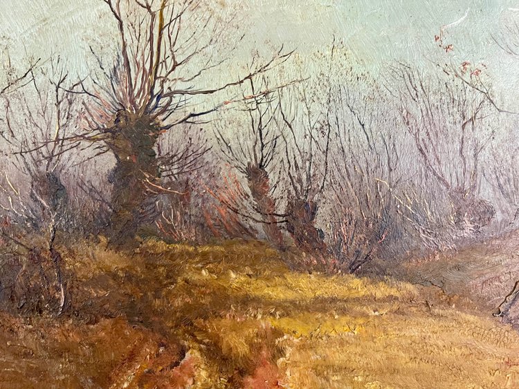 Herbstliche Ansicht von Weimar von Johannes Köhler - Öl auf Leinwand (50cm x 35cm)
