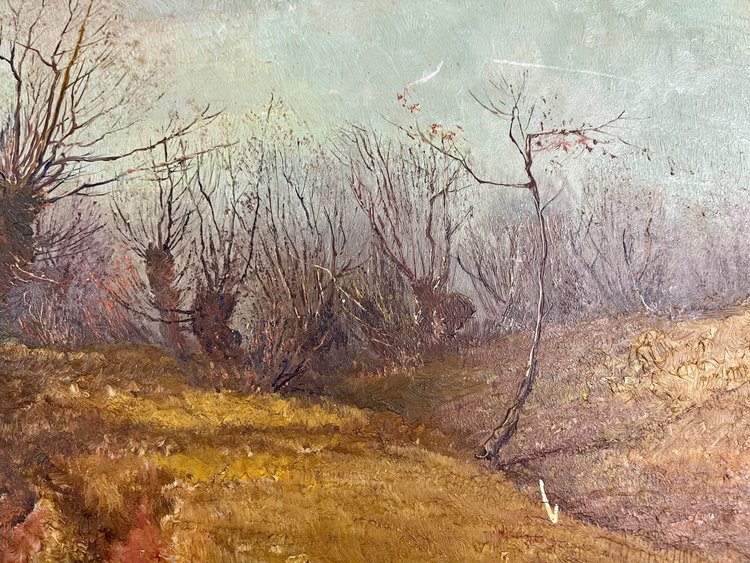 Herbstliche Ansicht von Weimar von Johannes Köhler - Öl auf Leinwand (50cm x 35cm)
