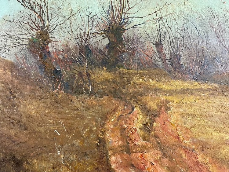 Herbstliche Ansicht von Weimar von Johannes Köhler - Öl auf Leinwand (50cm x 35cm)