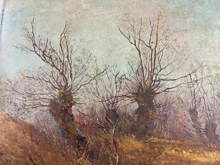 Herbstliche Ansicht von Weimar von Johannes Köhler - Öl auf Leinwand (50cm x 35cm)