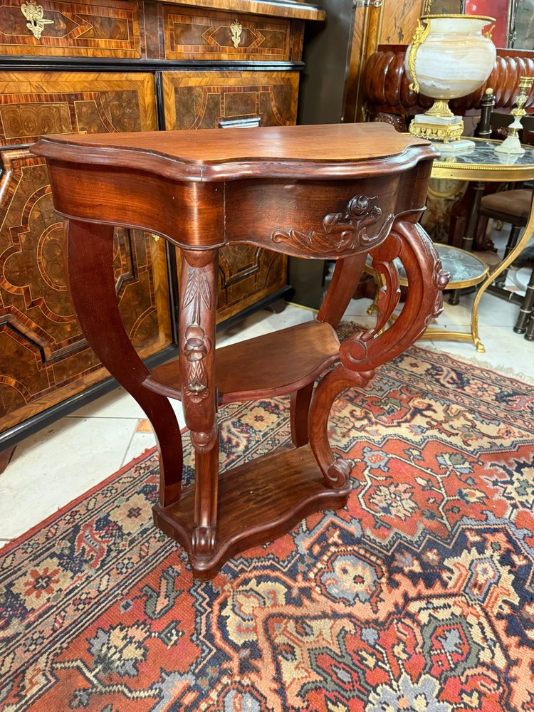 PICCOLA CONSOLE IN STILE LOUIS PHILIPPE IN MOGANO