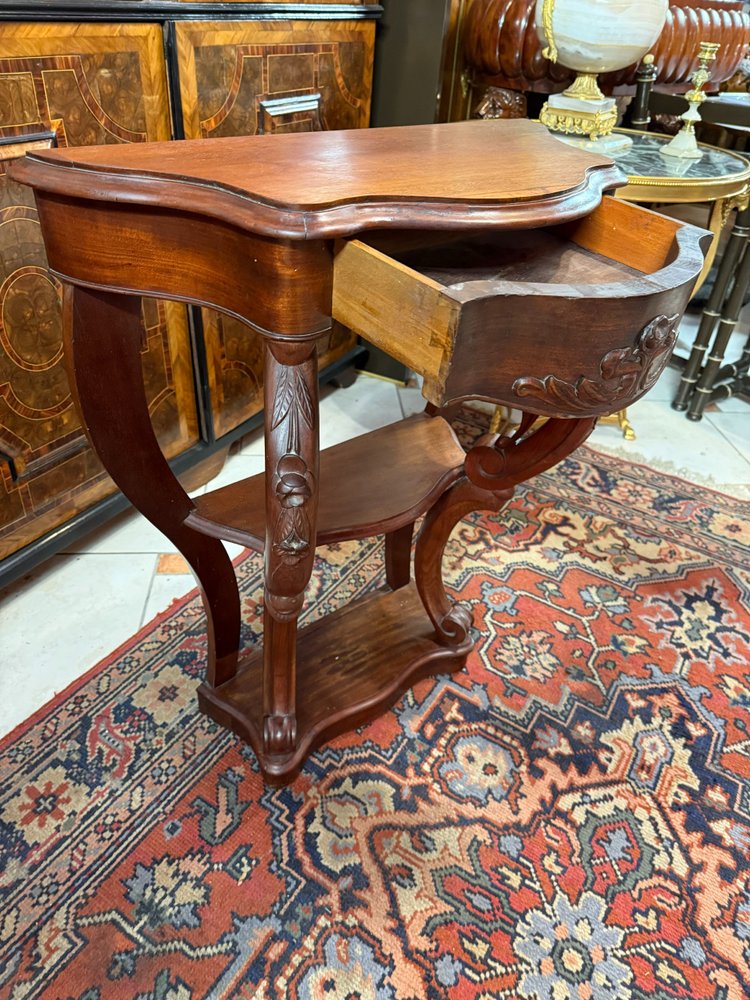 PICCOLA CONSOLE IN STILE LOUIS PHILIPPE IN MOGANO