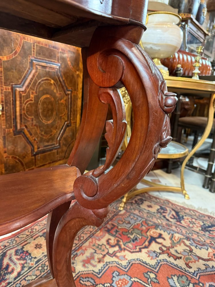 PICCOLA CONSOLE IN STILE LOUIS PHILIPPE IN MOGANO