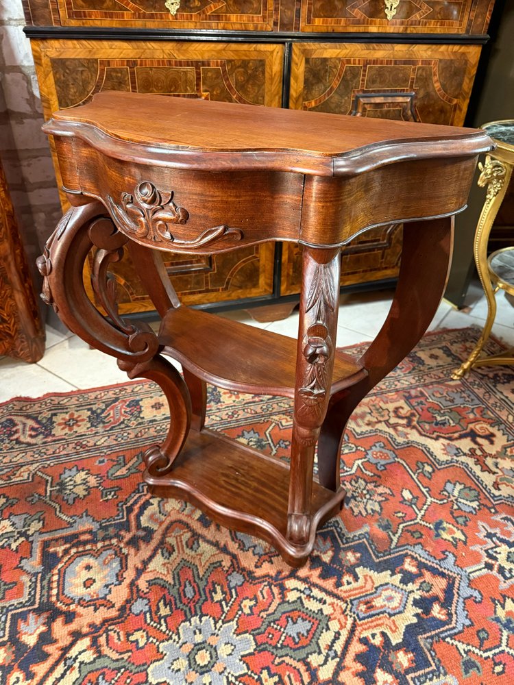 PICCOLA CONSOLE IN STILE LOUIS PHILIPPE IN MOGANO