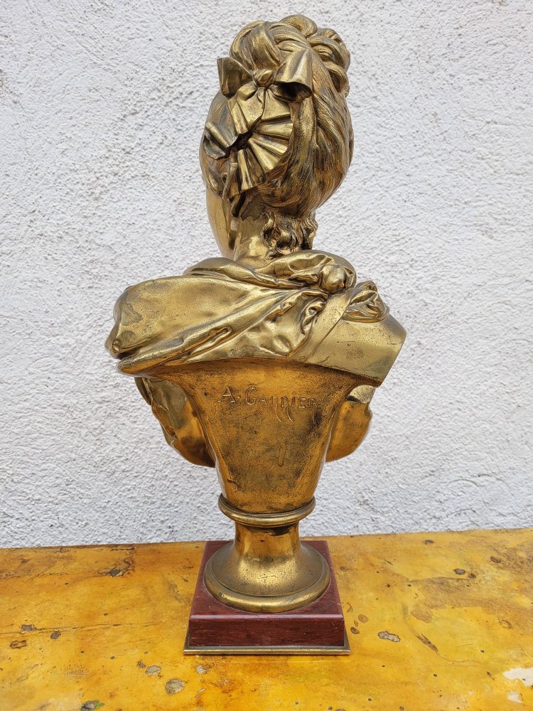 A Carrier, Frauenbüste aus Bronze, Signiert, 19. Jahrhundert