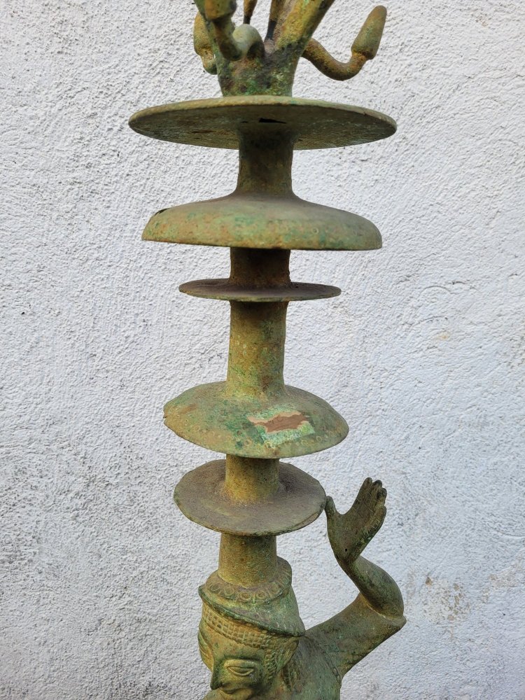 Thymiaterion or Etruscan incense burner, Grand Tour, 19th century