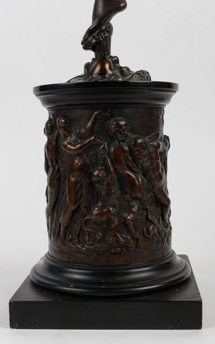 Bronze aus dem 19. Jahrhundert mit brauner Patina - Der fliegende Merkur nach Jean de Bologne