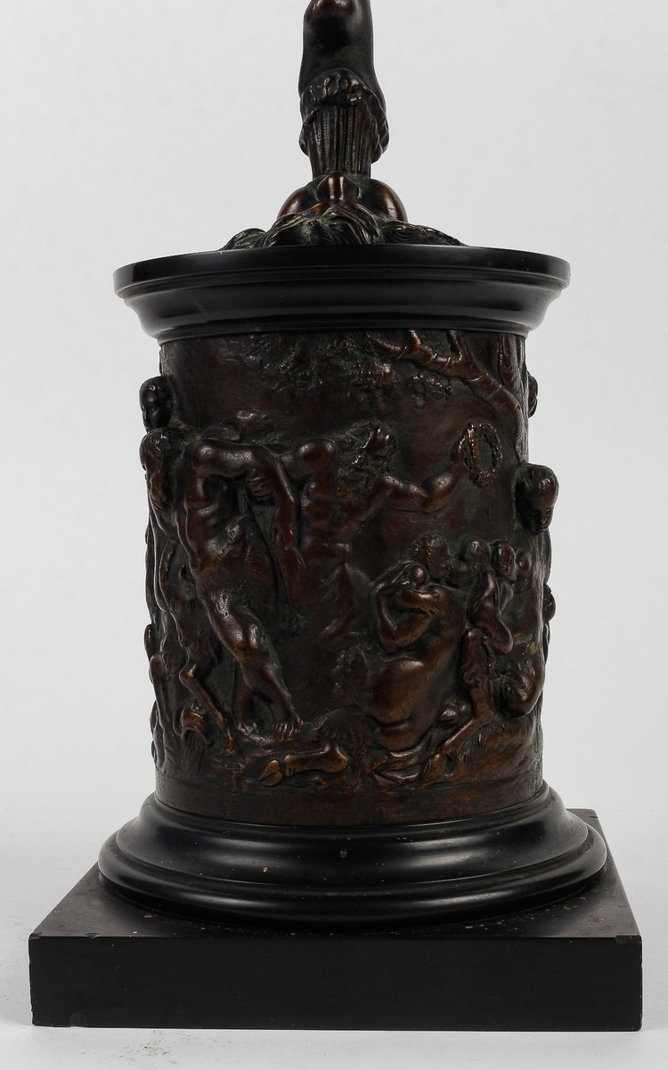 Bronze aus dem 19. Jahrhundert mit brauner Patina - Der fliegende Merkur nach Jean de Bologne