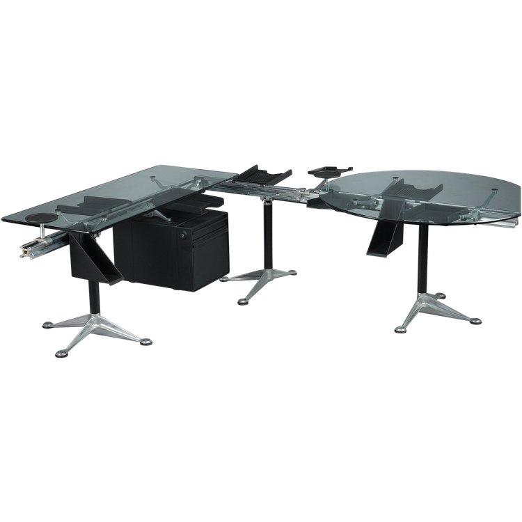Wichtiger Schreibtisch von Bruce BURDICK (1933-2021) für HERMAN MILLER Editor