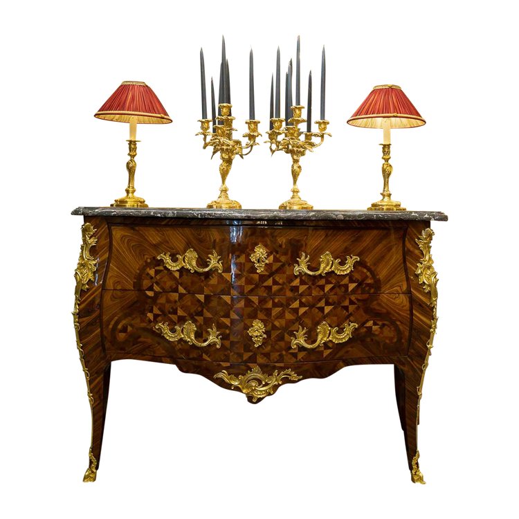 Gilles Joubert e Roger Vandercruse dit Lacroix Cassettiera con ponticello 1755 ca.