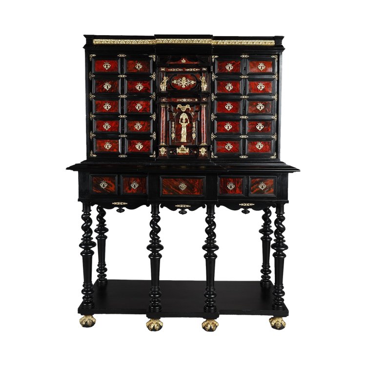 Cabinet sur pied dans le style des cabinets flamands du 17e siècle