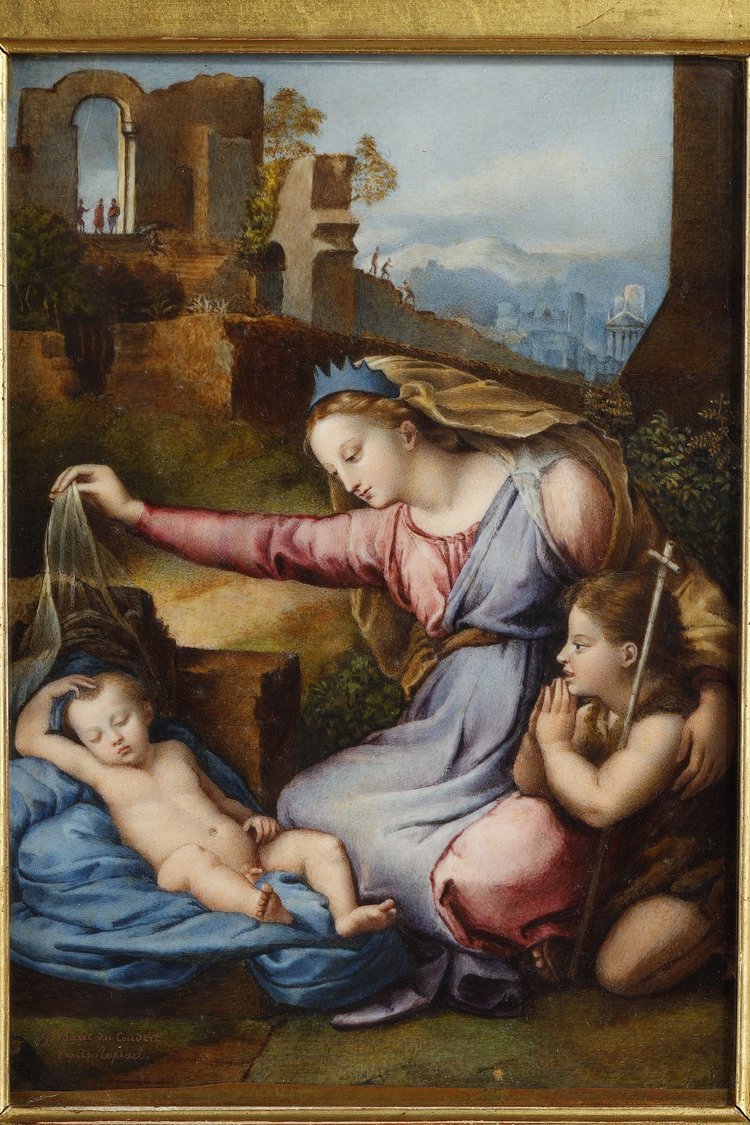 THE VIRGIN AND CHILD WITH LITTLE ST. JOHN, AFTER RAPHAEL (1483-1520)