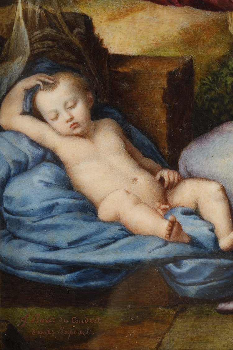 THE VIRGIN AND CHILD WITH LITTLE ST. JOHN, AFTER RAPHAEL (1483-1520)
